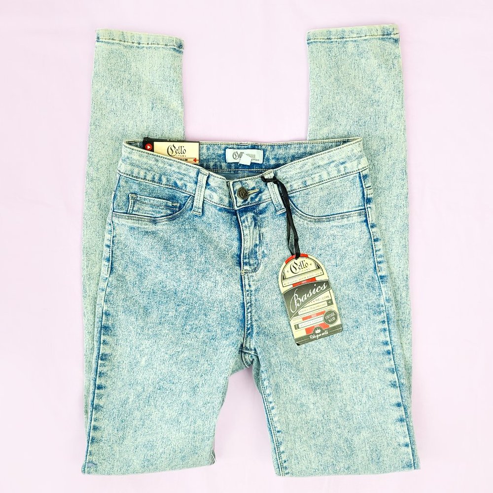 Cello Jeans vintage wash blue skinny jeans NWT